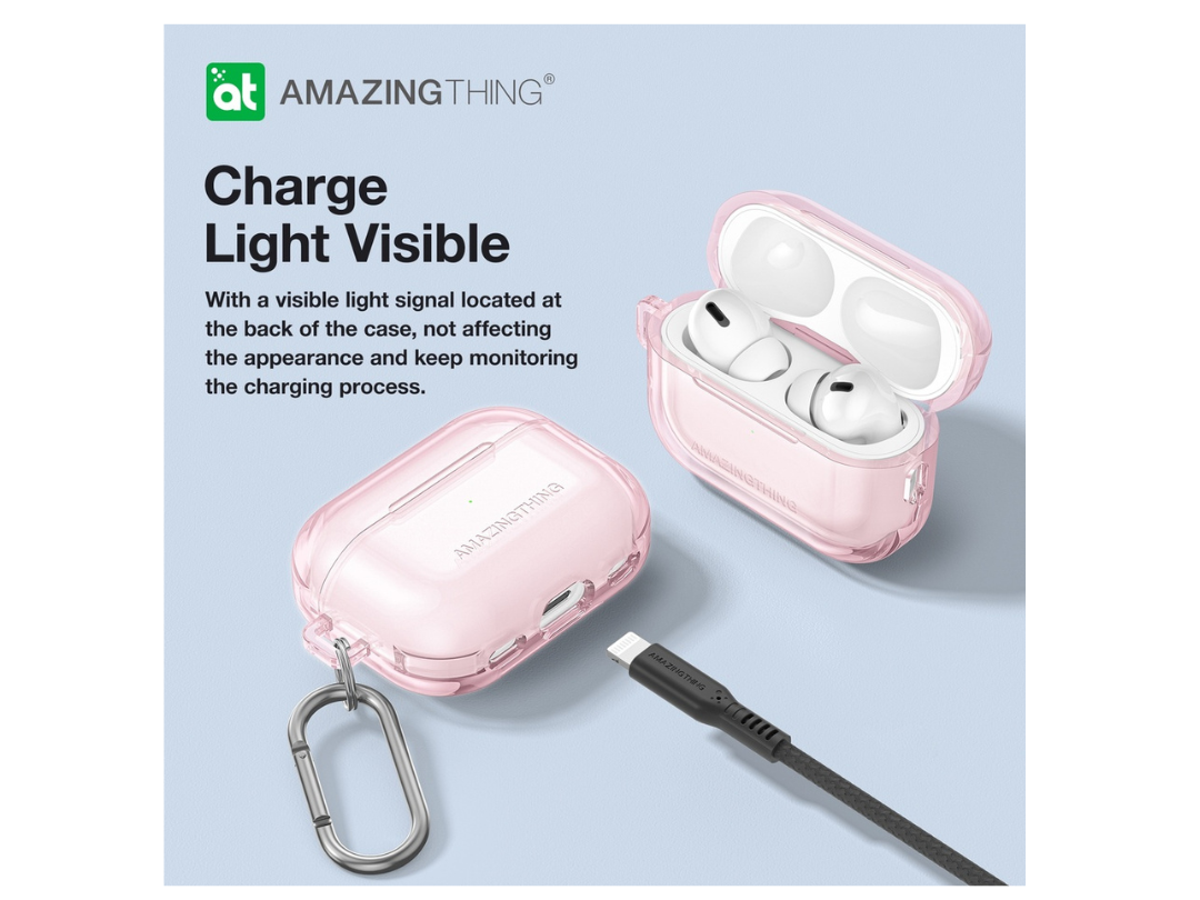 حافظة AmazingThing البسيطة لسماعات AirPods Pro 2 2022 باللون الوردي حافظة AmazingThing البسيطة لسماعات AirPods Pro 2 2022 باللون الوردي